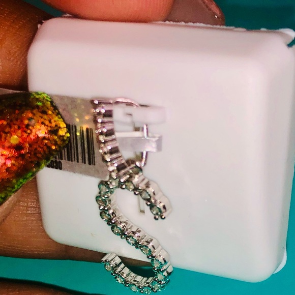 REAL NATURAL DIAMOND S initial Pendant Charm NOT CZ Bestselling Gift Huge Sale - Picture 5 of 8